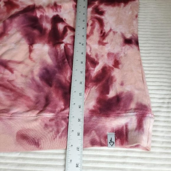 Torrid Active Hoodie Sweatshirt Womens 2 (18/20) Everday Fleece Burgundy Tie Dye - Picture 9 of 9